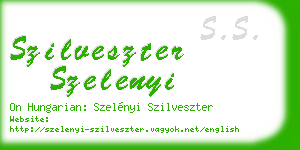 szilveszter szelenyi business card